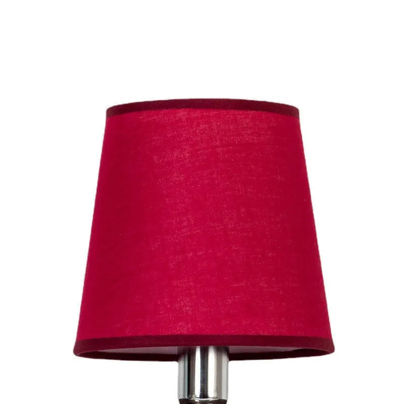 Modern minimalist fabric lampshade showing horizontal paste construction in multiple colour options