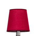 Modern minimalist fabric lampshade showing horizontal paste construction in multiple colour options