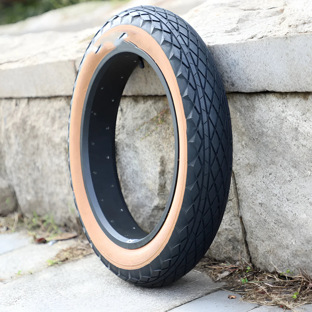 Brown 20x4.0 inch rubber tyre for snowmobile and electric beach car.