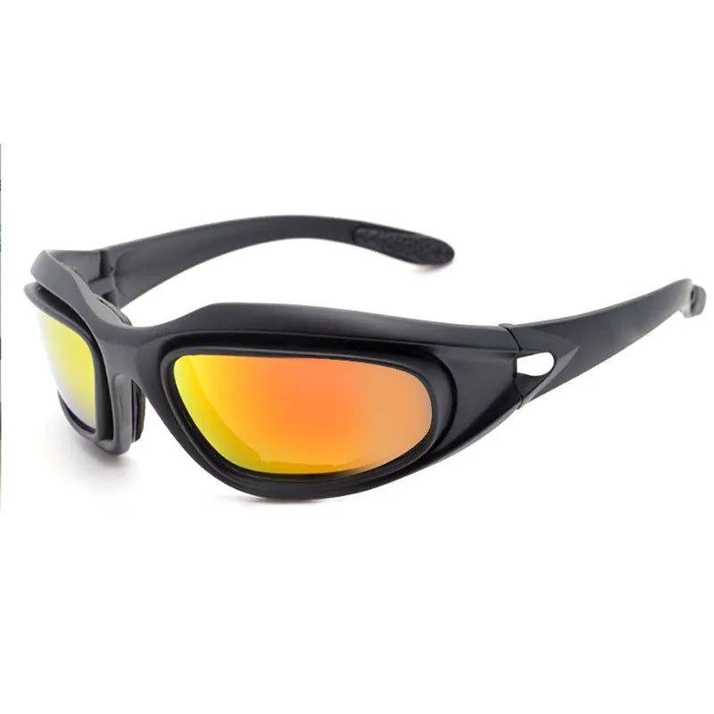 Tactical polarised sunglasses for outdoor cycling with dustproof sports frames