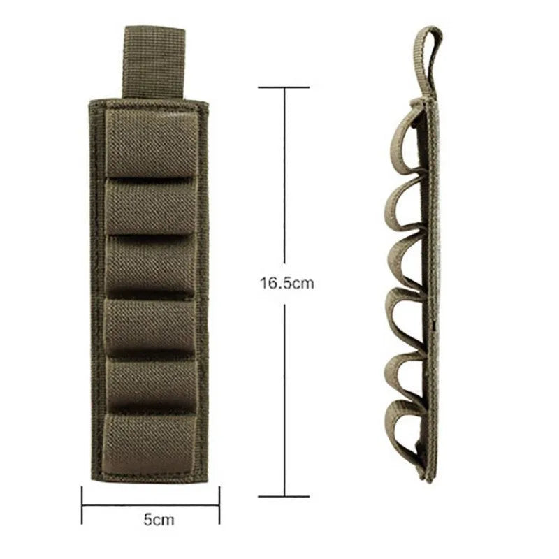 Army green 6-hole tactical organiser bag made from 1000D nylon fabric