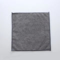 Grey square microfiber kitchen cleaning cloth for oilproof, lint-free pot and bowl cleaning.