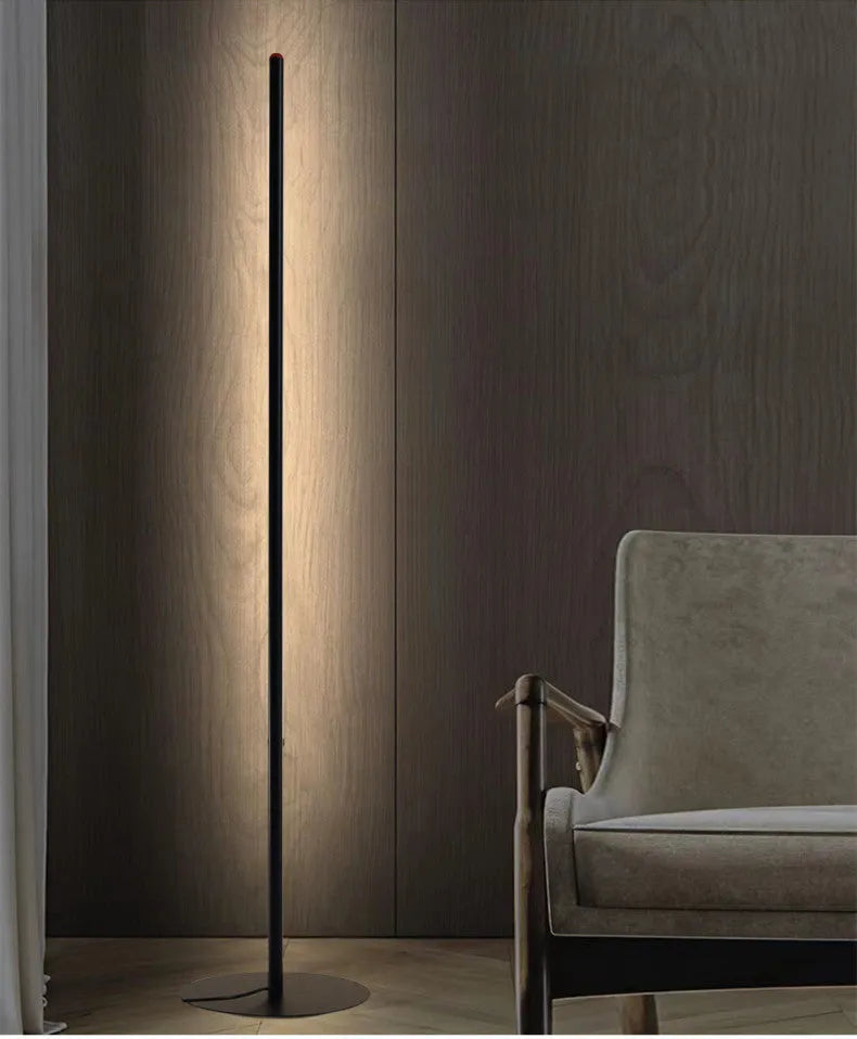 Vertical aluminium alloy floor lamp with modern simple design in three size options