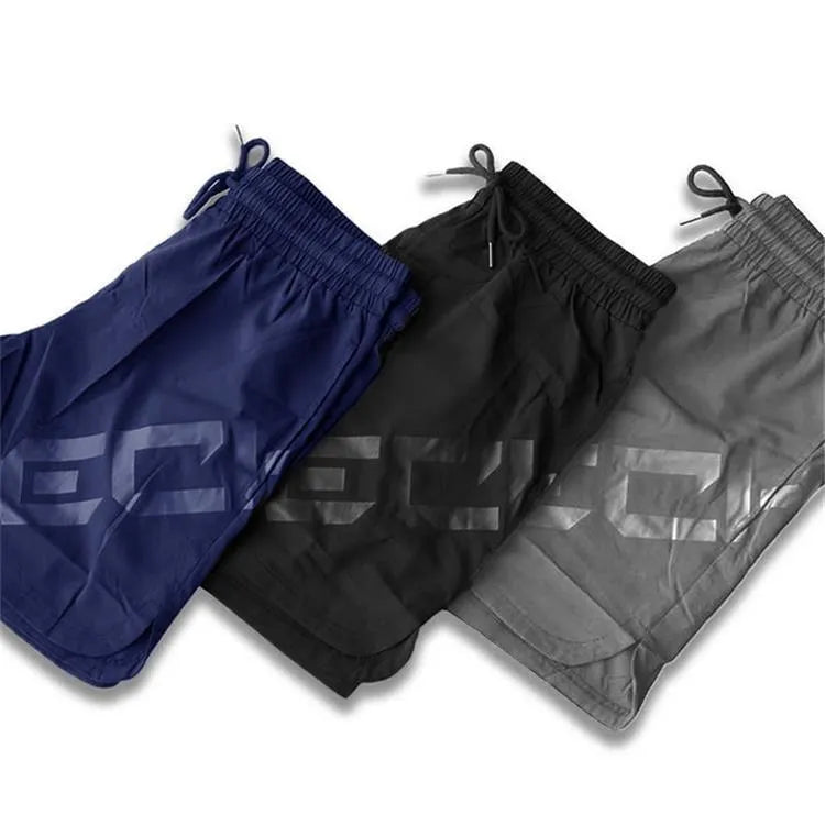 Men's elastic training running shorts in quick-drying chemical fibre blend available in four colours