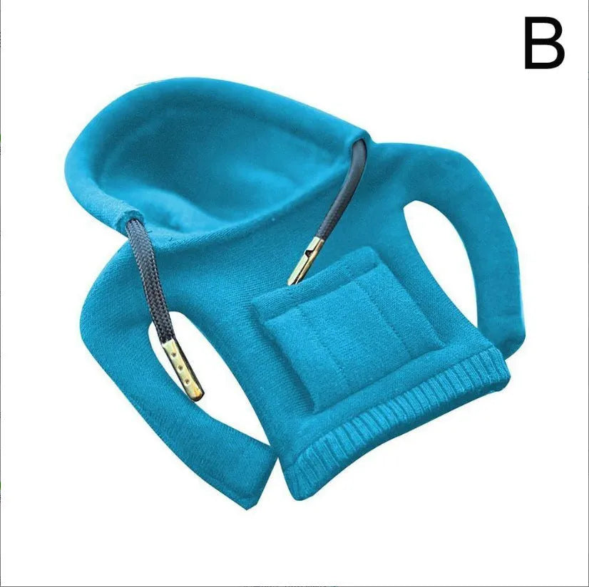 Cloth car gear shift knob hoodie cover in multiple colours for manual and automatic vehicles
