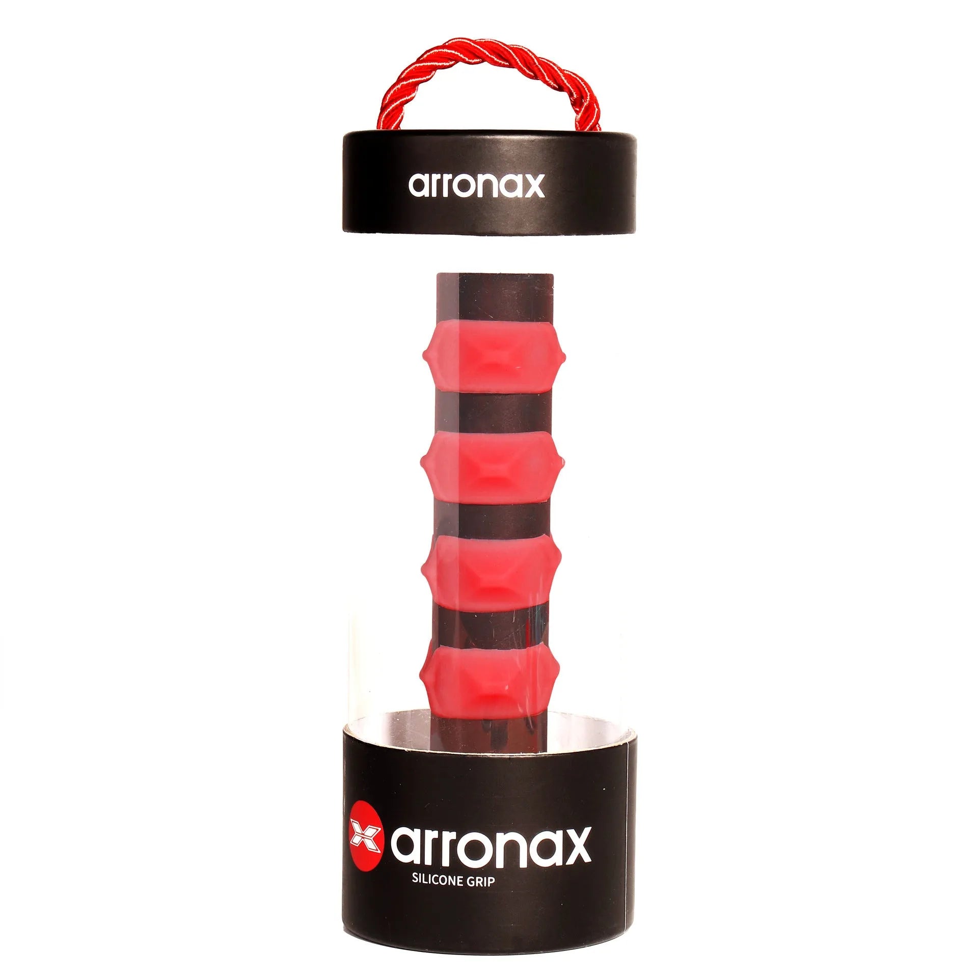 Peak silicone racket hand rubber buckle in black, white, red, green, blue, pink, or purple.
