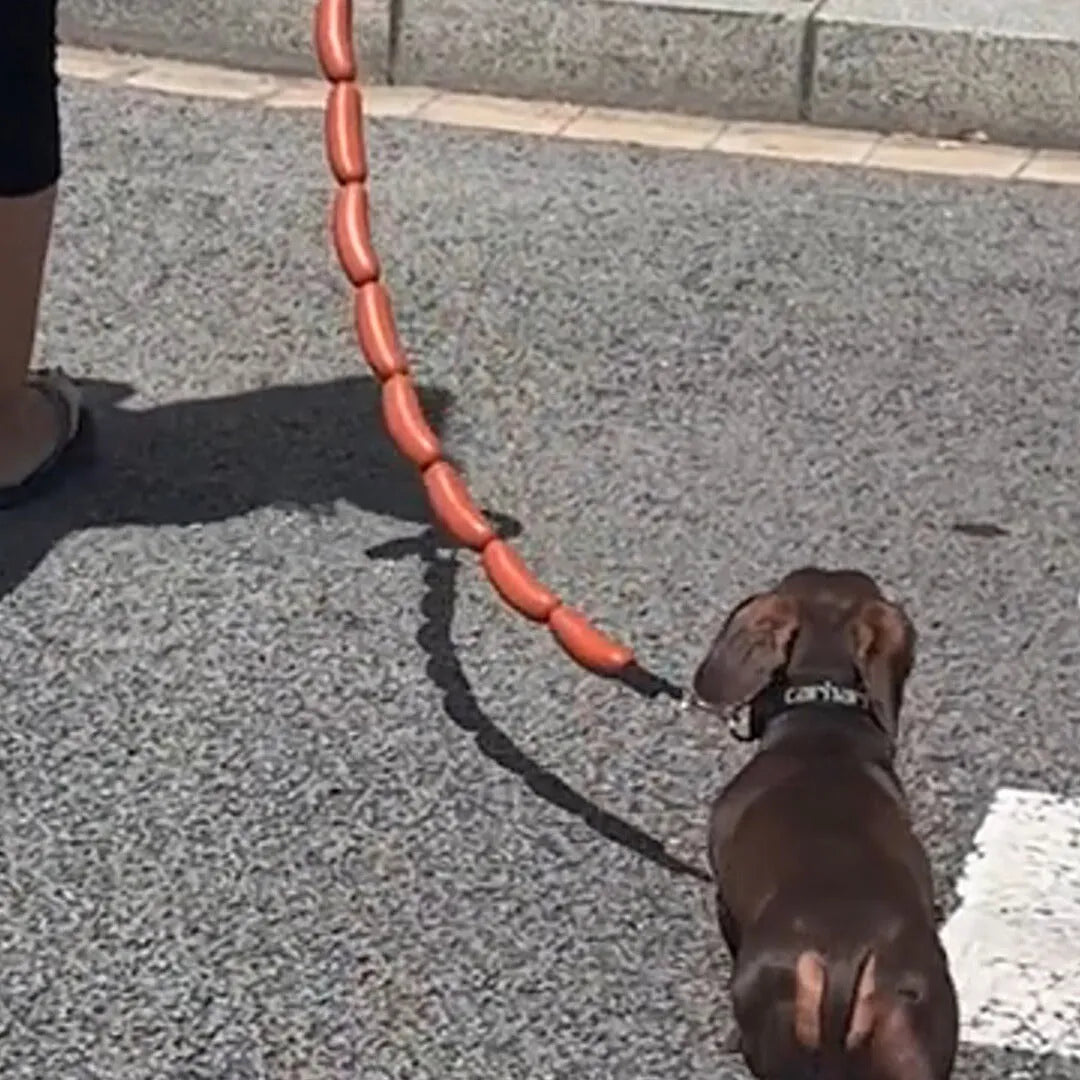 Brown sausage rope toy with hand rope, 108cm total length, three-section and four-section options