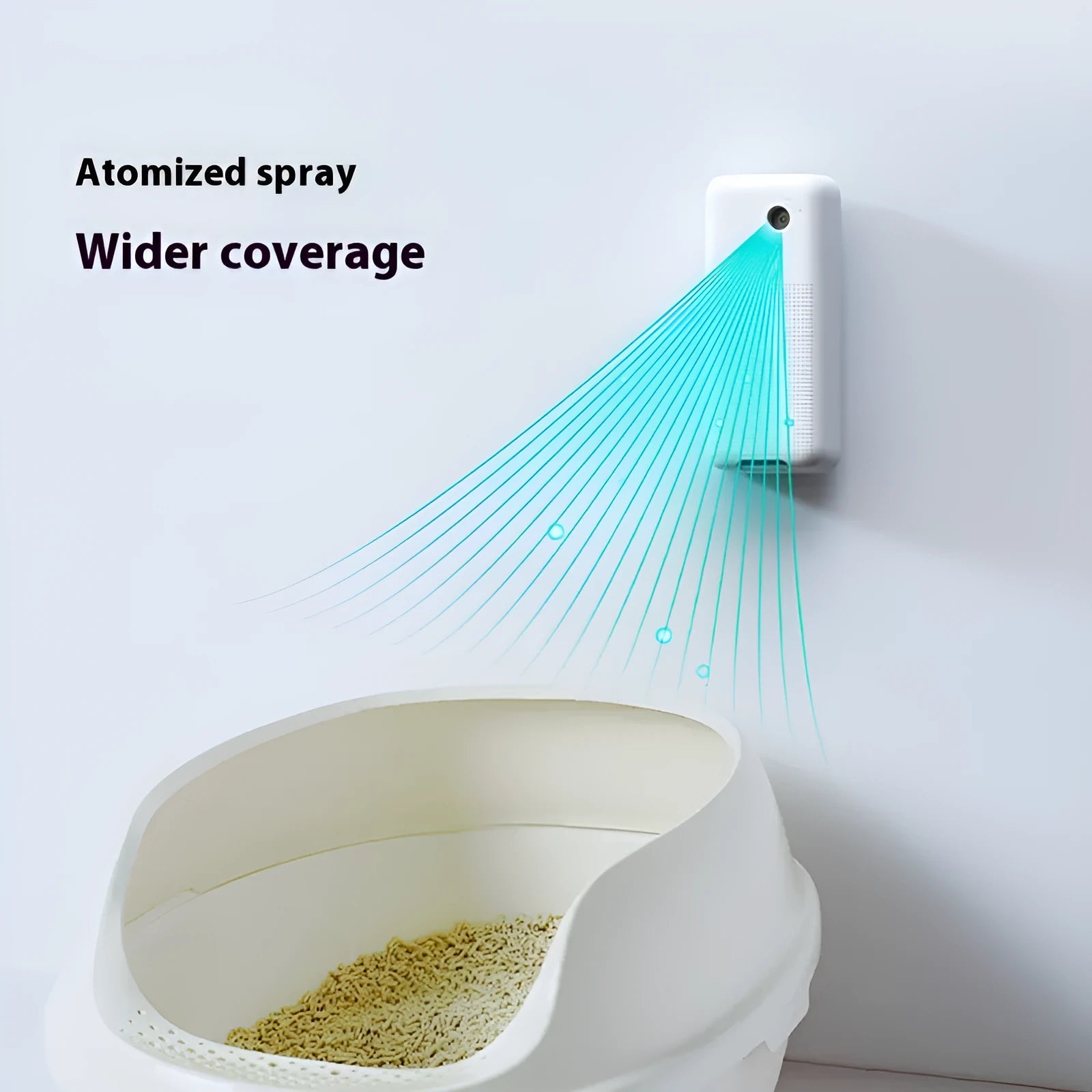 Xiaopei smart pet odour removal machine with bracket and purification liquid bottles on white background