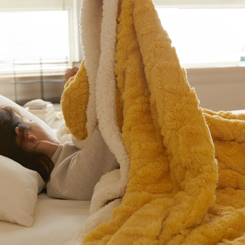 Taffeta thermal flannel casual blanket in 180x200cm size showing tea green colour option
