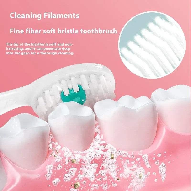 Box of 20 disposable bead toothbrushes in mint, peach, green tea and mixed flavours for travel.
