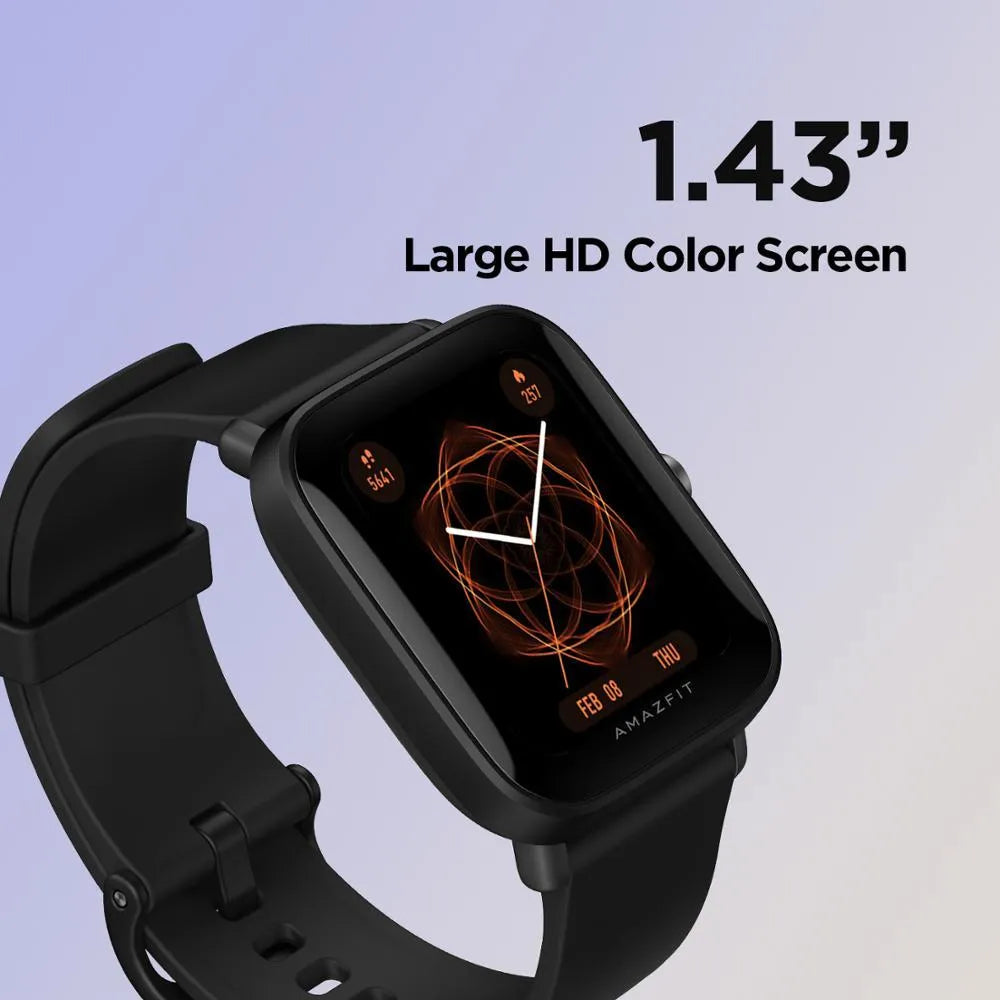 Smartwatch with 1.54 full touch screen, TPU strap, Bluetooth calling, music playback, pink black green