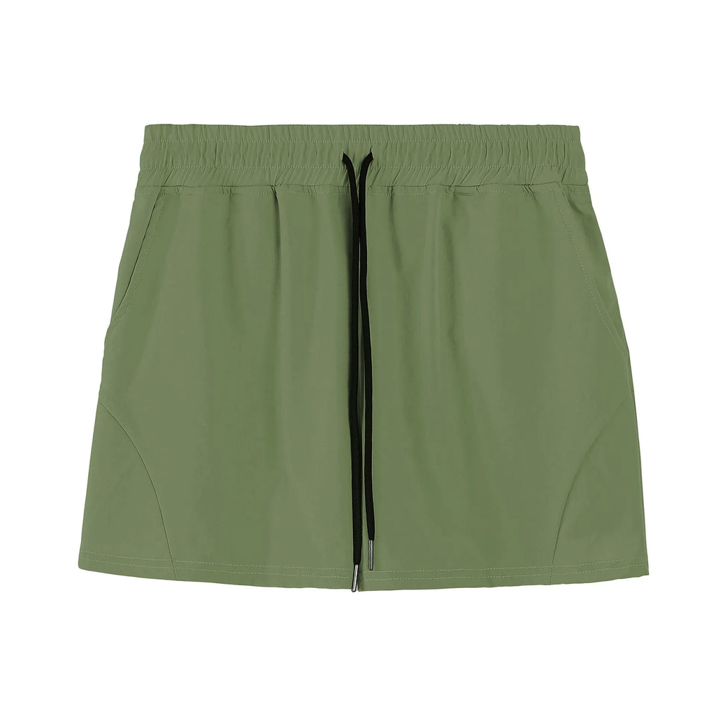 Men's thin gray polyester basketball shorts with elastic waistband for summer sports.