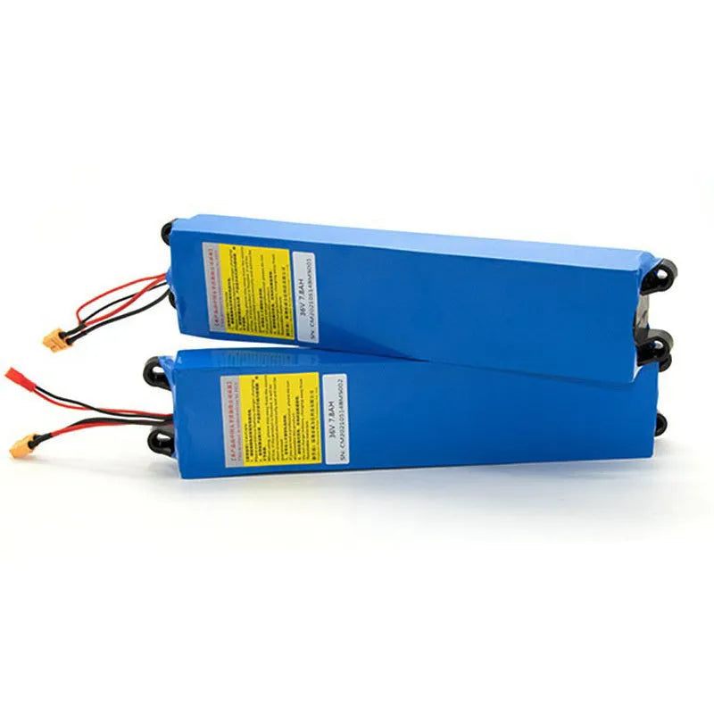 36V electric scooter lithium battery pack showing capacity options for replacement