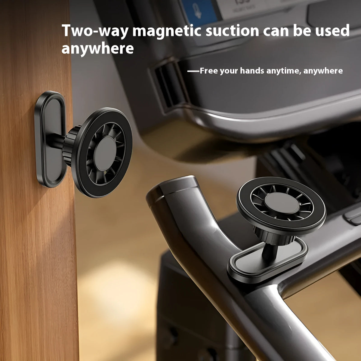 Double-sided magnetic photography base bracket in universal plastic with magnetic clip design