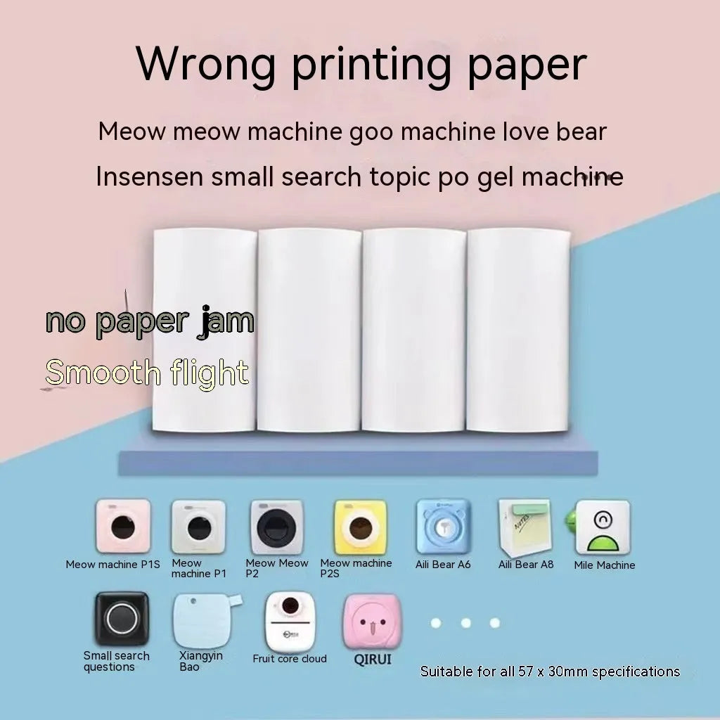 57x30mm thermal printing paper rolls for student wrong question printers and cash registers