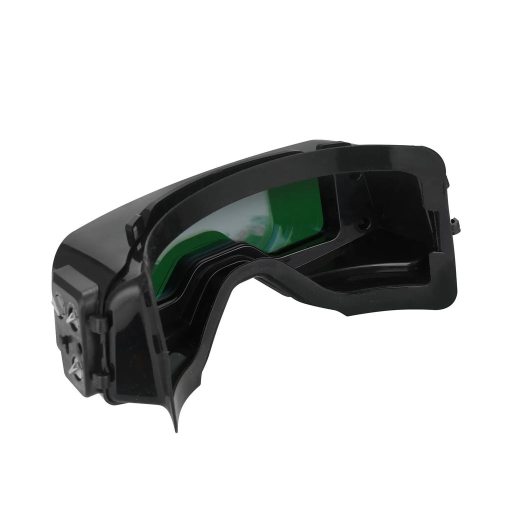 Black automatic darkening welding mask with adjustable shade control for arc welding protection