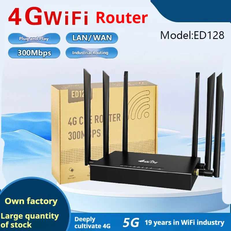 ED128 industrial iron box removable 4G/3G router with sucker antennas