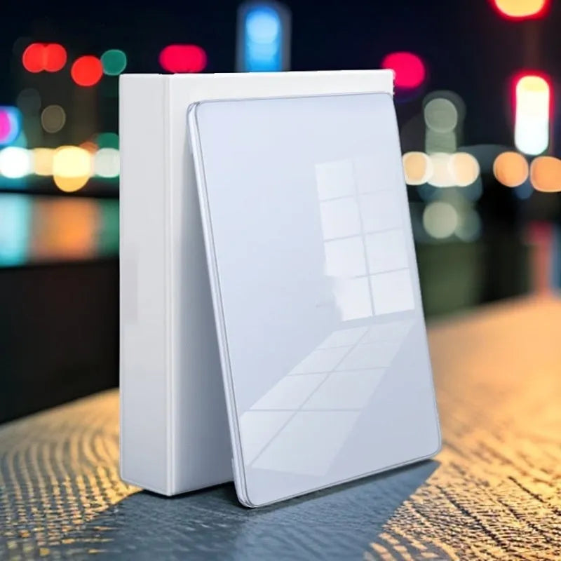 Transparent hard shell protective case for MacBook Air and Pro laptops on a table