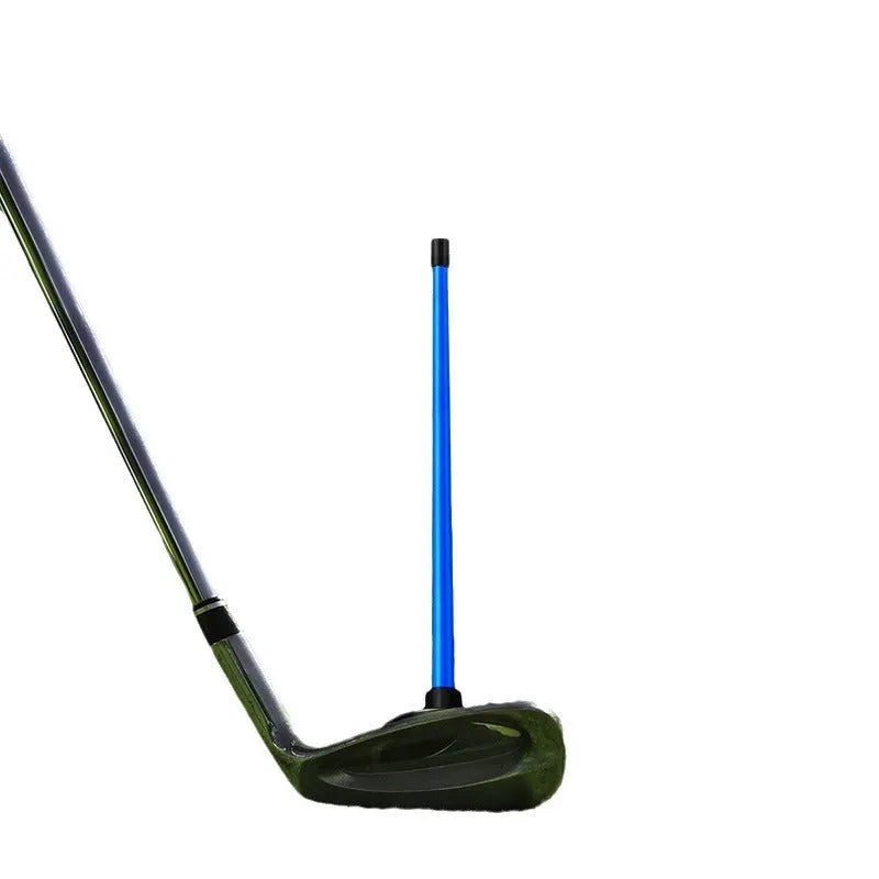 Red aluminium alloy golf swing trainer with magnetic baseball bar alignment design