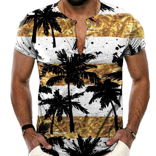 Men's short sleeve sport shirt with simple lapel button front in polyester bird eye cloth