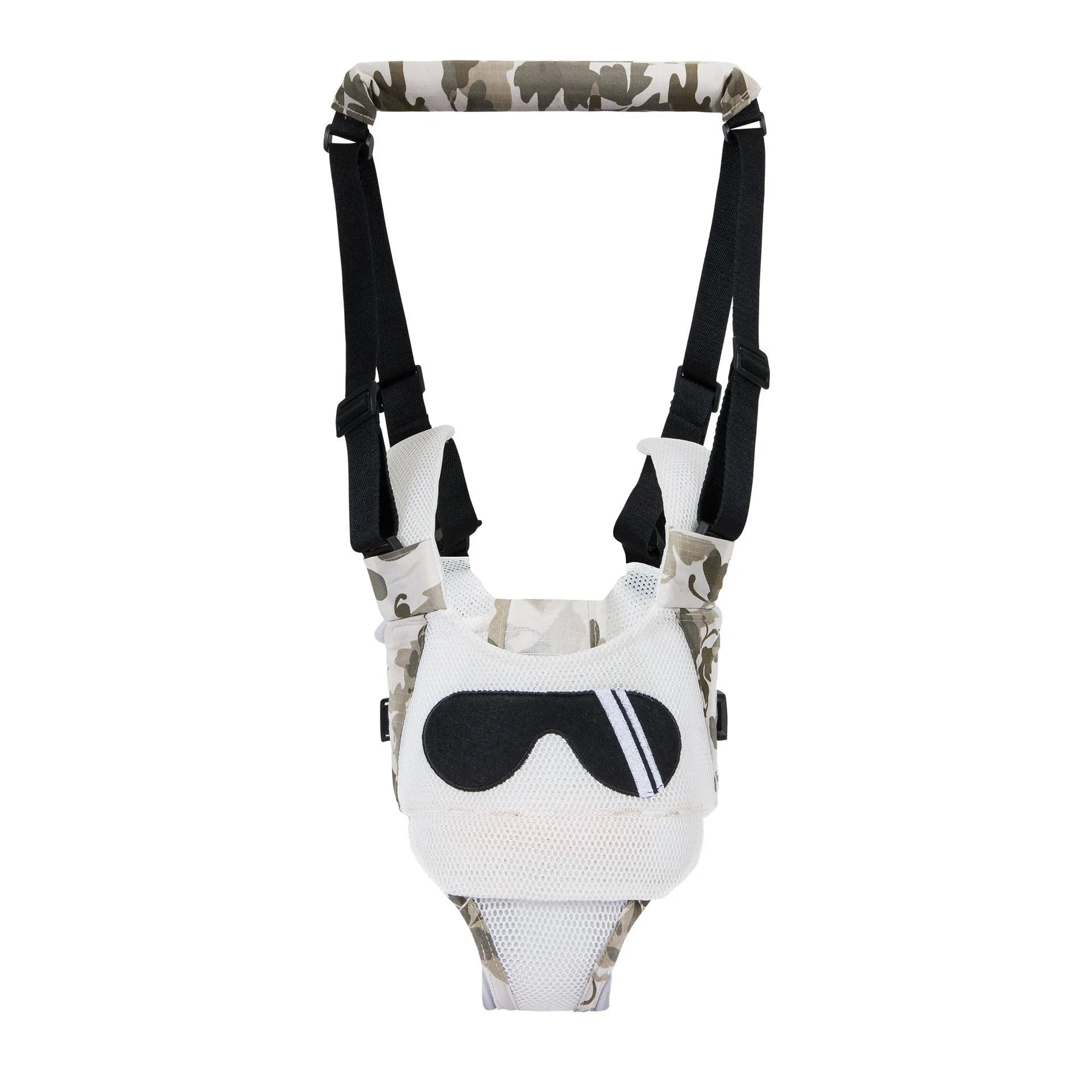 Cotton baby walking harness belt showing vest-style design in blue colour for toddler walking assistance