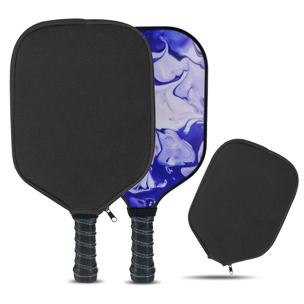 Black neoprene table tennis racket protective sleeve for equipment protection