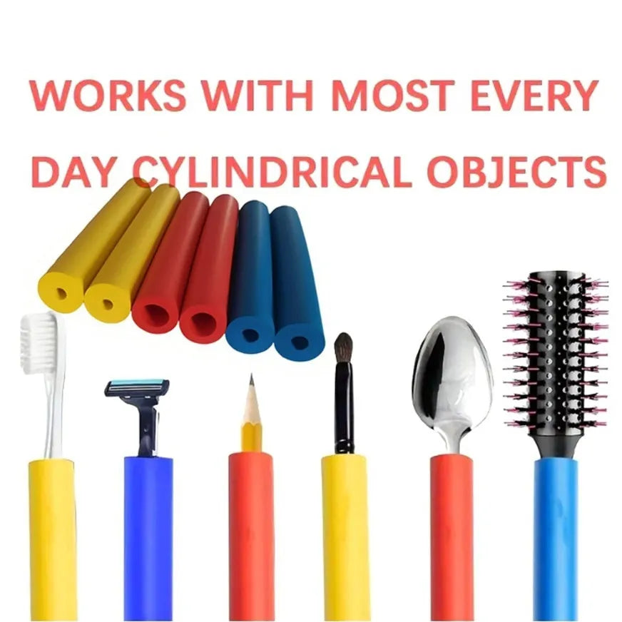 Pack of black rubber grip hoses for creating non-slip handles on tools and tableware.