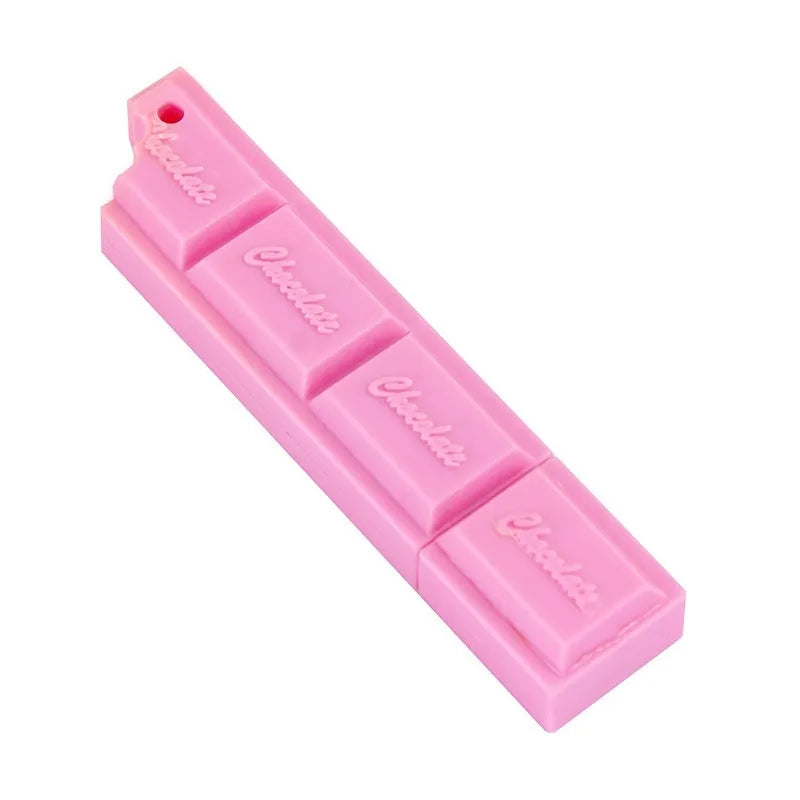 Chocolate ballpoint pen with cartoon simulation food design showing 0.5mm bullet tip and pink, beige, brown refill options.
