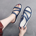 Women's solid colour beach sandals in PP material with breathable summer design