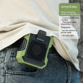 Wrist hanging fan with power bank and light in green, orange, pink, or white colours
