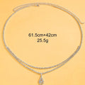 Gold and silver rhinestone water drop pendant waist chain for women with lobster clasp