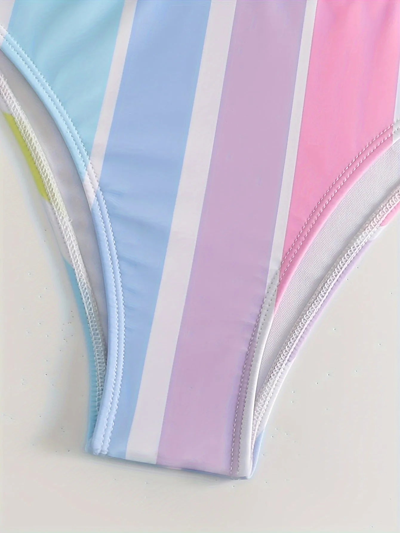 Women's striped bikini swimwear in picture colour with briefs style for swimming sports