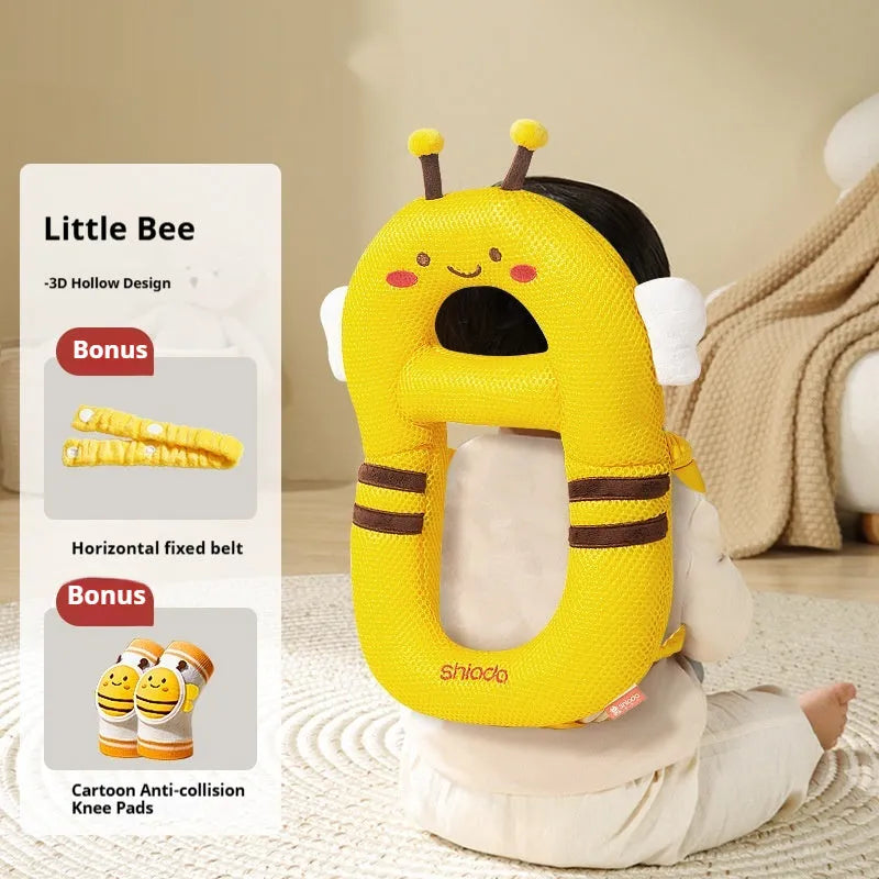 Cartoon baby anti-collision pillow in Little Dinosaur design for toddler fall protection.