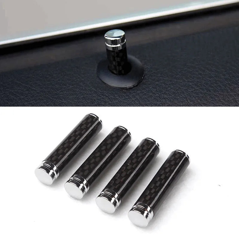 Black carbon fiber and metal universal door lift decorative cover body for car handle replacement