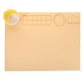 Silicone double bowl painting mat for watercolour and oil painting in various colours