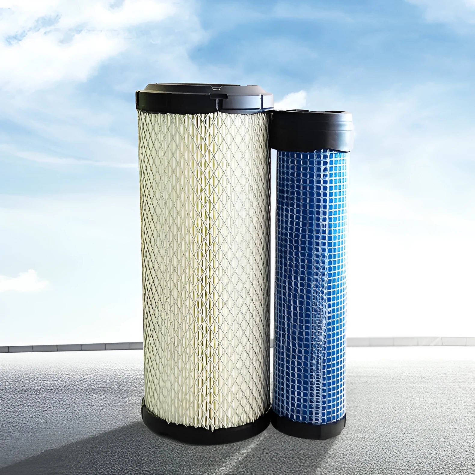 Donaldson 1027 model engine air filter showing folding pleated element design, outer diameter 106cm.