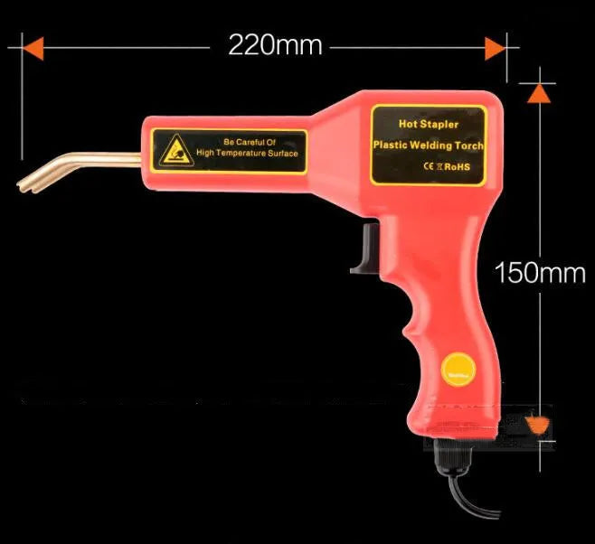 30W plastic repair welding gun with LED light for car bumper fusion and 220V power supply