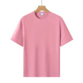 Solid colour short sleeve sports T-shirt, loose polyester pullover top for youth, sizes S to XXXL