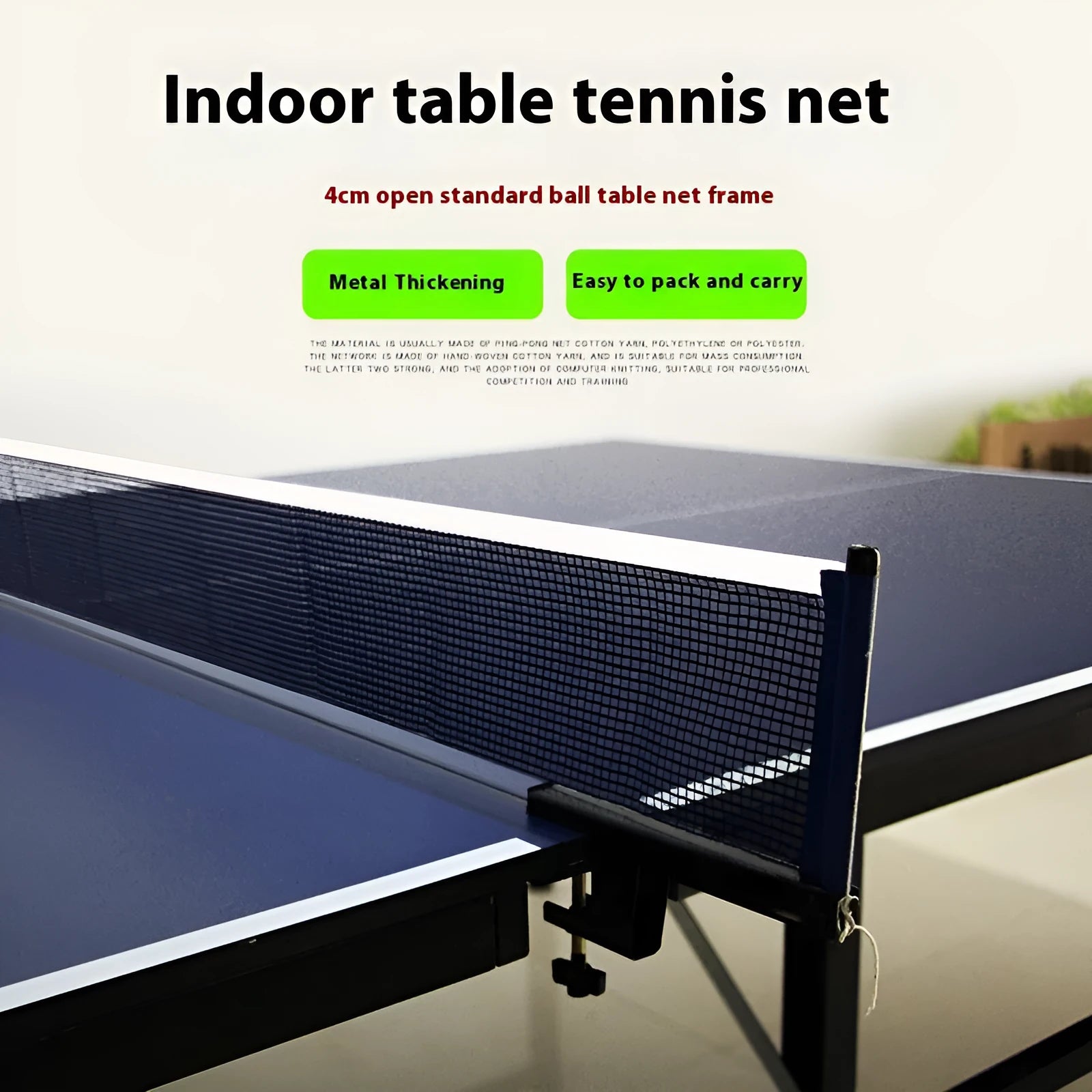 Table tennis post set with thickened universal clips for indoor open grid table tennis tables