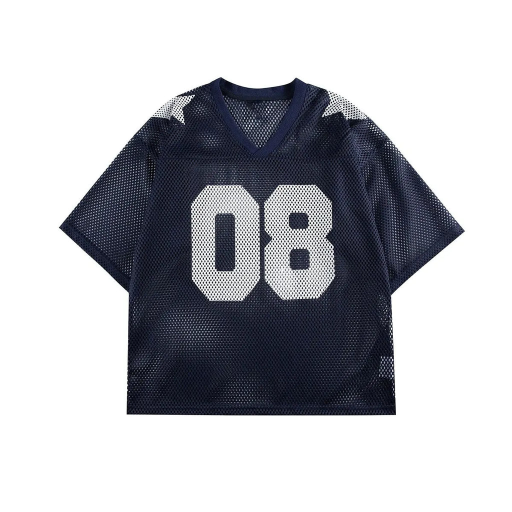 Black letters print half sleeve shirt loose pullover style casual top