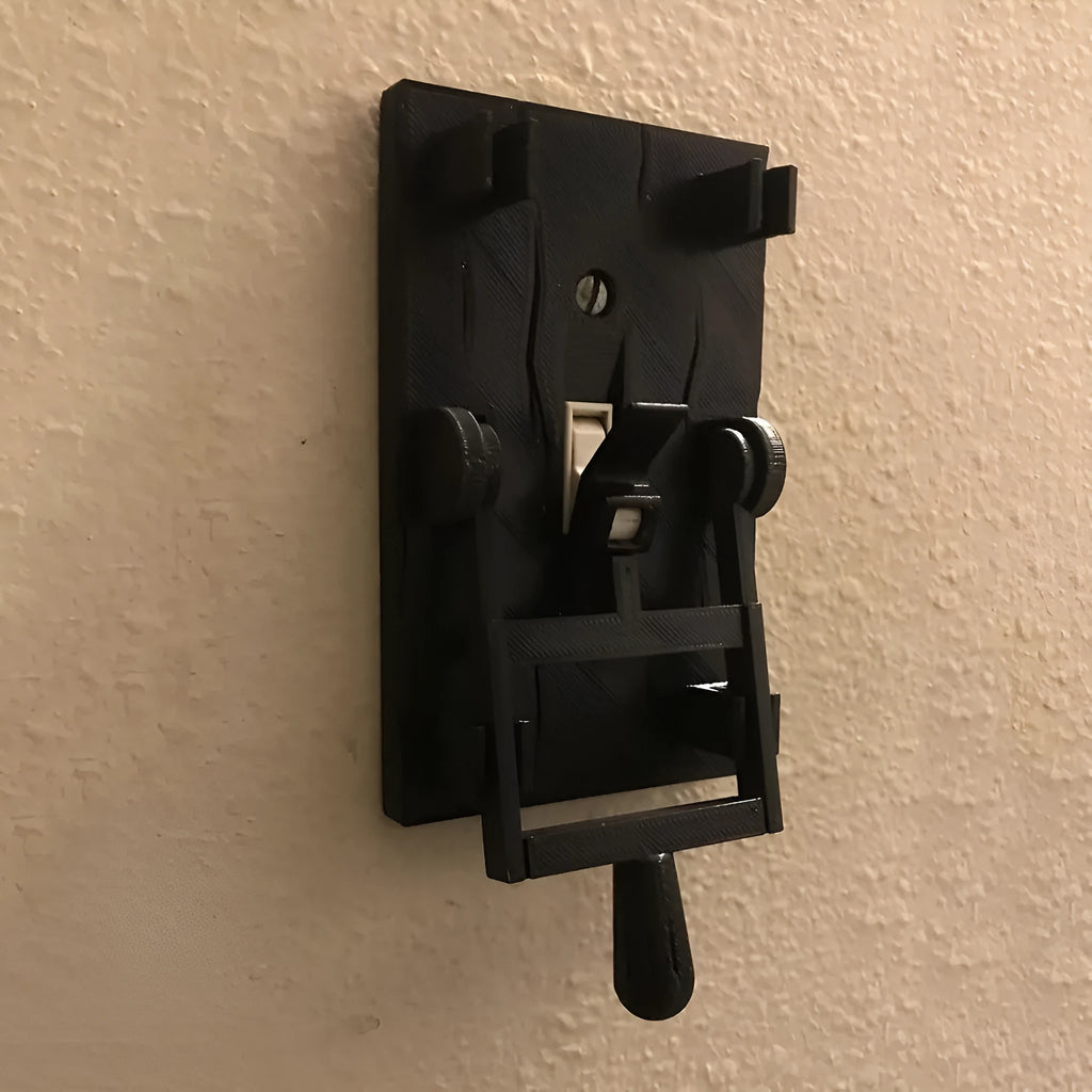 Retro style single-gang mechanical electrical switch panel for exposed wall mounting