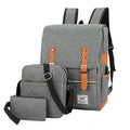 Three-piece waterproof business backpack in Oxford cloth with curved shoulder straps