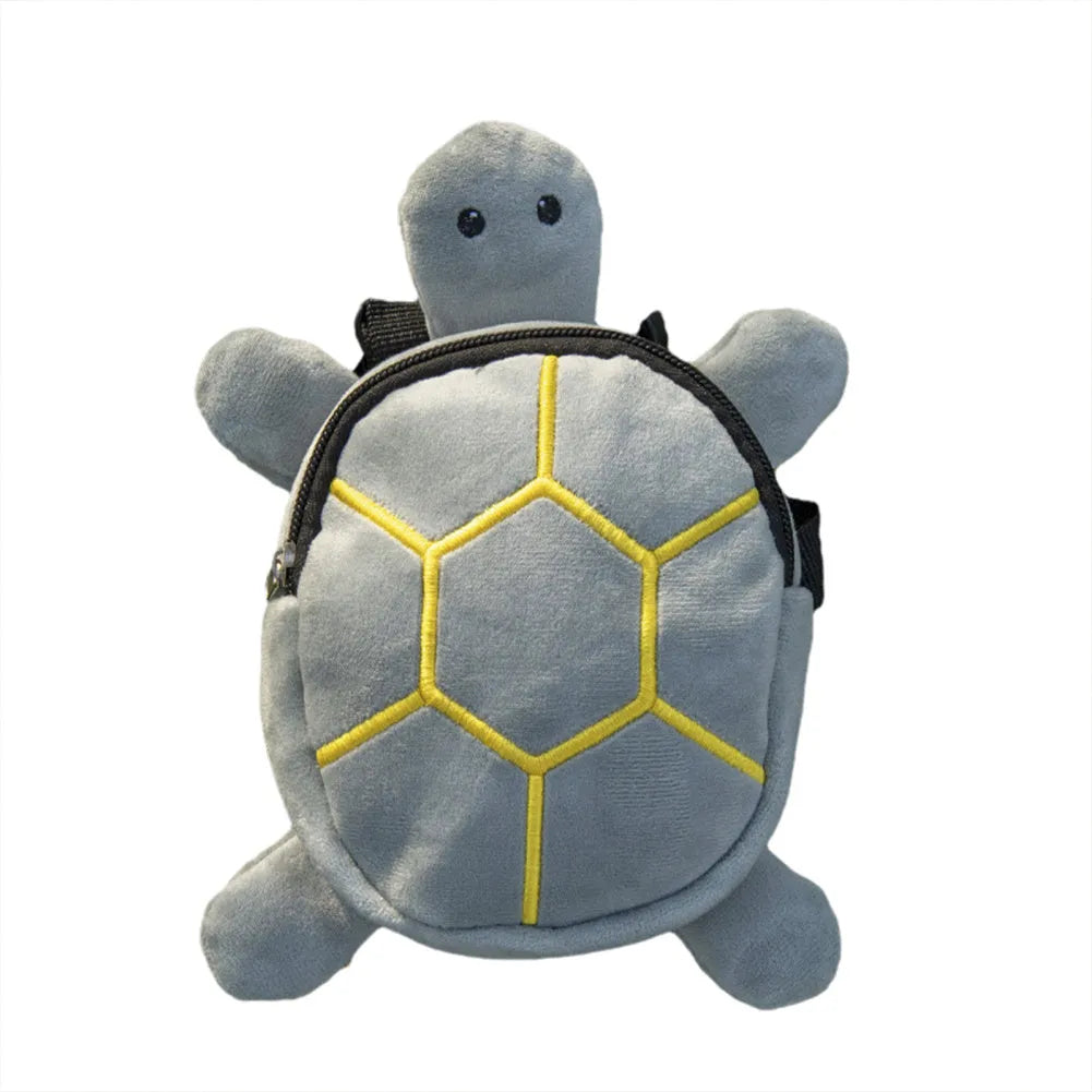 Cartoon turtle shape dog backpack harness vest in velvet material with no-pull design and self carrier function