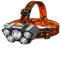 Head-mounted LED miner's lamp with 10W super bright lighting and adjustable PVC headlight strip