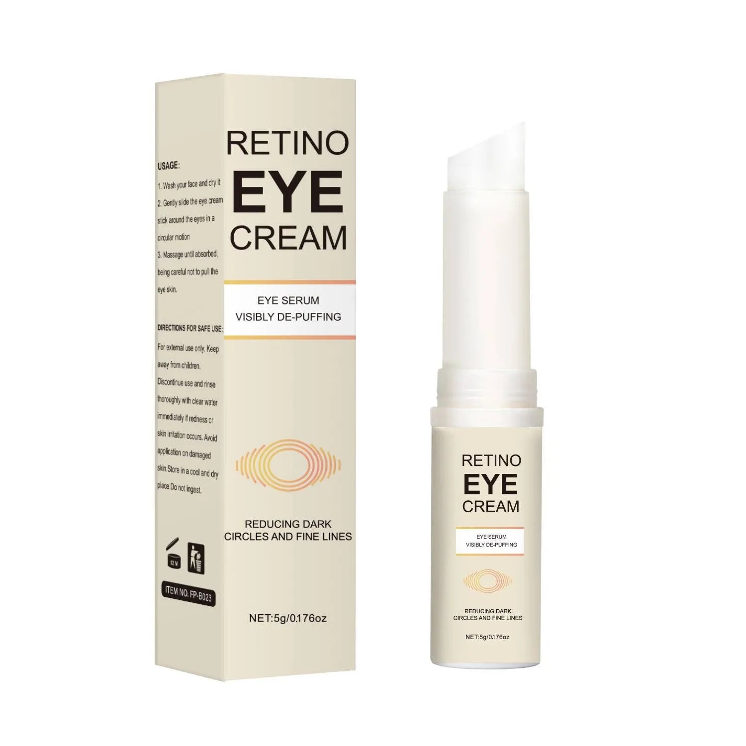 5g bottle of eye cream for moisturising and dark circle reduction suitable for universal skin types