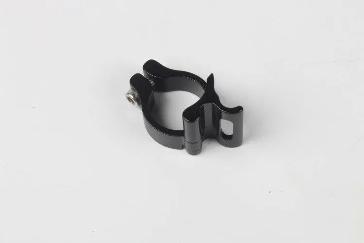 Black aluminum alloy bicycle clamp ring sized for 28.6mm highway steel frame tubes