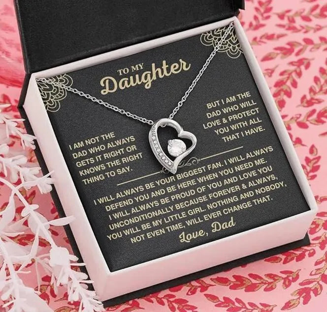 Hollow heart necklace pendant in gold or silver colour with gift box packaging options