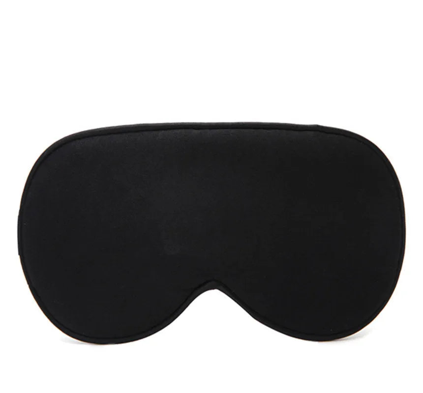 Double-sided mulberry silk sleep mask in multiple colours showing embroidered print and adjustable strap.