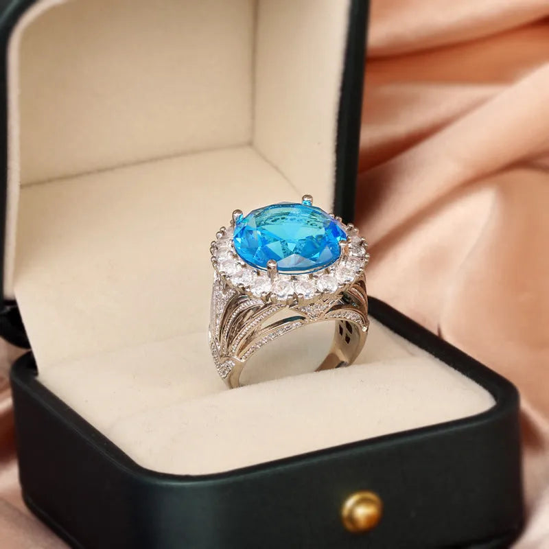 Italian court style hollow brass women's ring with white steel plating showing retro design details