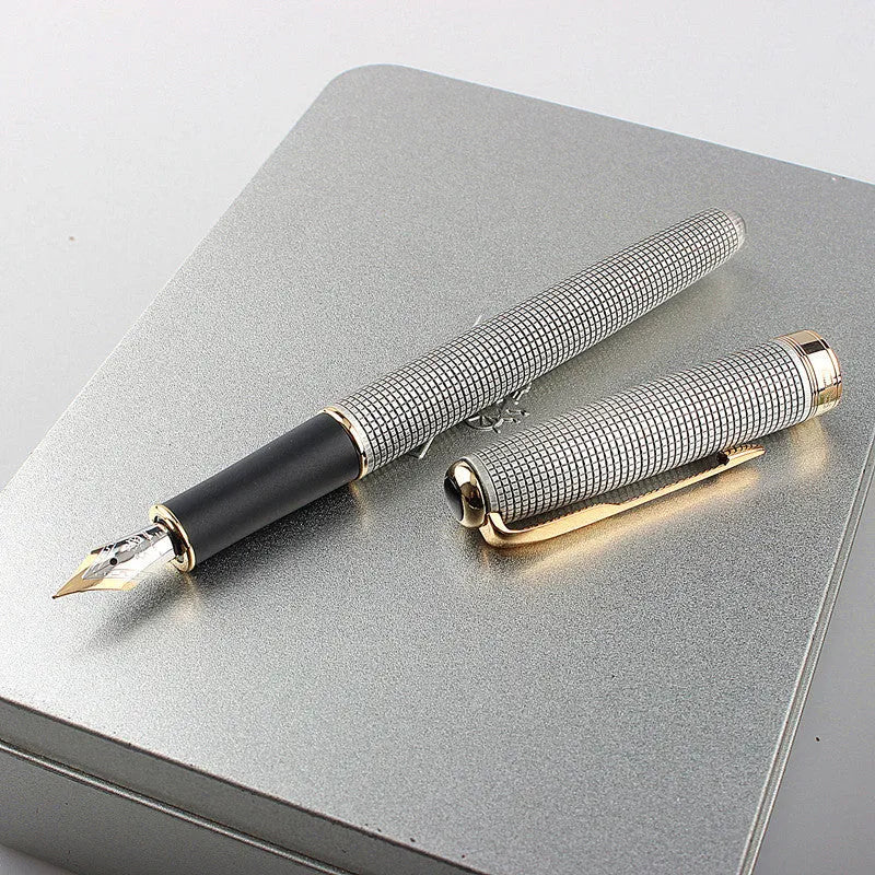 Stainless steel ballpoint pen with 0.5mm tip in multiple colour options for business and student writing